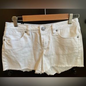 Denim shorts white